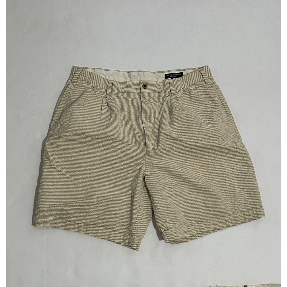 Daniel Cremieux Collection Men’s Size 36 Beige Seersucker Cotton Shorts
